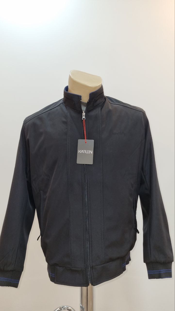 کاپشن مردانه بهاره و پاییزه دوطرفه کارن مدل بارانی آستردار با سایزبندی کامل